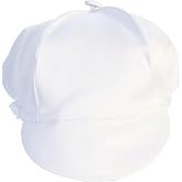Pink Princess White Baby Baptism Hat - Baby Boy Newsboy Cap - Baptism Cap - Infant Boys Cabbie, Paperboy Fedora Pageboy Hats