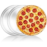 Yododo Pizza Pan Set of 3, Stainless Steel Pizza Pie Pan Tray Platter Pizza Tray, Round Pizza Dish Plate For Oven Baking, Healthy Metal Pizza Baking Cooking Pan for Oven - Size of 12 inch