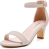 Motasha Girls Heel Sandals Girl Dress Shoes Open Toe Ankle Strap High Heels Pump Sandals Wedding Party for Little Big Kid