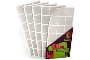 GreenFix Mounting Squares Double Sided 90PCs - Sticky Tack for Wall Hanging - Mounting Putty for Walls Removable - Double Sided Tape Squares use as Poster Putty Wall Tacks