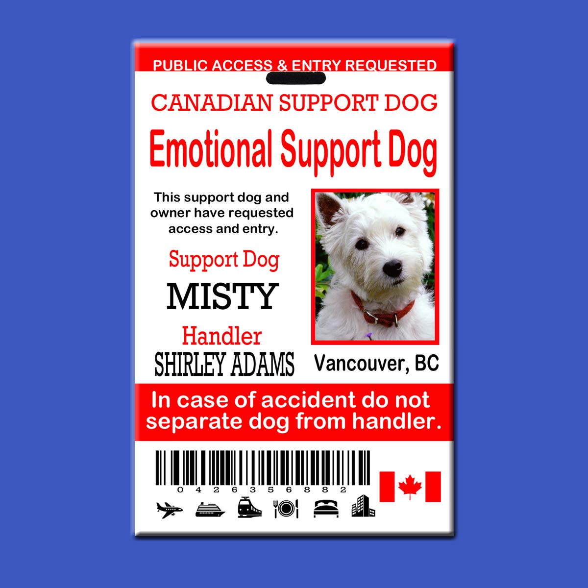 For Sale Emotional Support Service Dog Id Card Emotional Support Service Animal Id Tag Beautiful Dnoodlehousespid Com