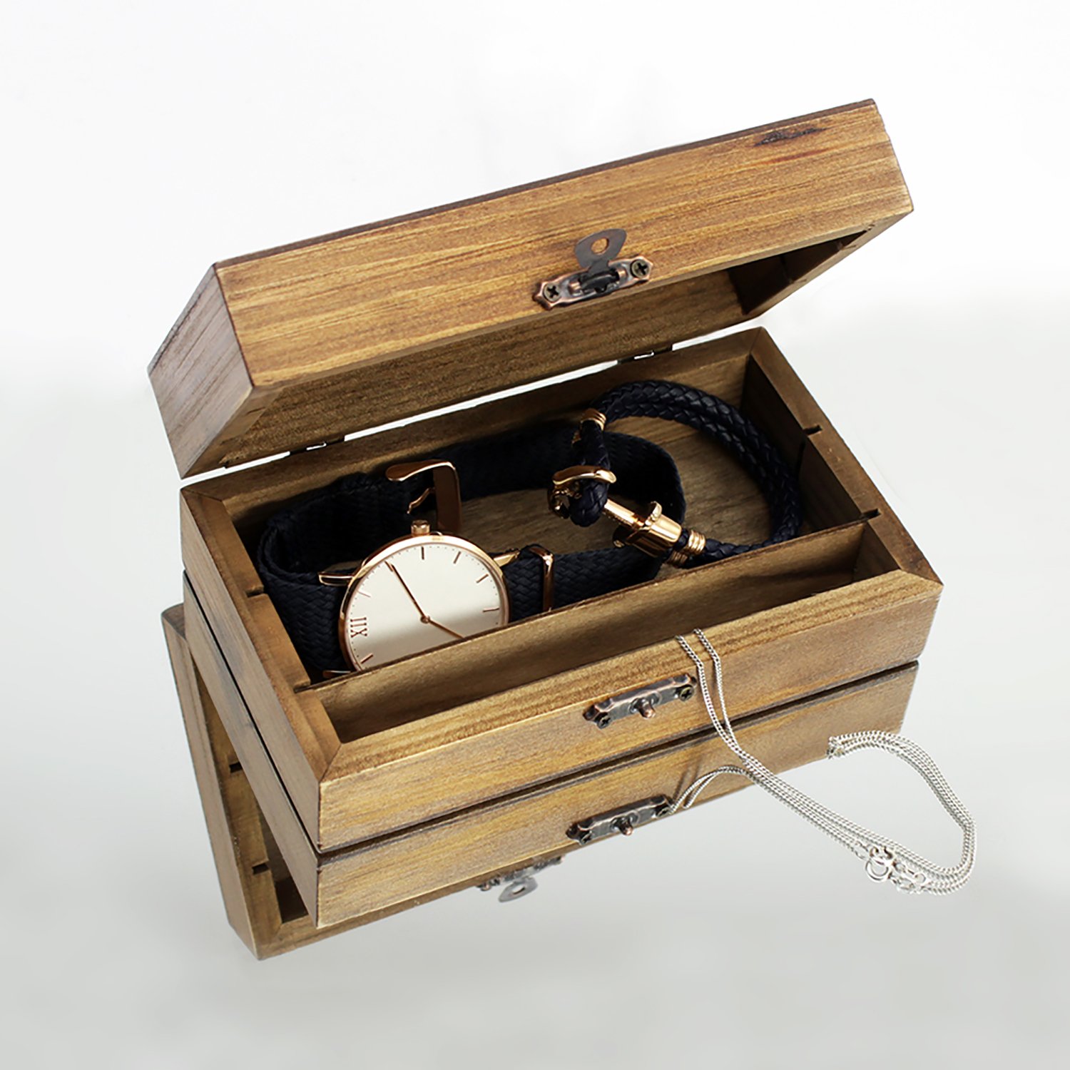 01 Piezas - marrón 14.8 x 8.8 x 5.2 cm com-four® Pecho Cofre de Madera