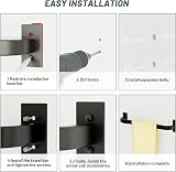 Mooche 40CM Stainless Steel Towel Rail Wall Mounted SUS304 Single Bar view 8
