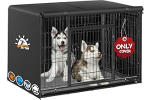 Zettum Dog Crate Cover 36 Inch - 600D Kennel Crate Covers for Dog Cage Waterproof & Heavy Duty, Small Dog Cage Cover Universal Fit for Most Wire Pet Crates - 36 x 24 x 24 Inch (Cover Only)