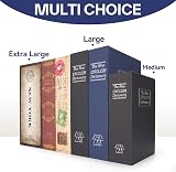Ohuhu Book Safe with Combination Lock Blue Dictionary Diversion Money Box view 6