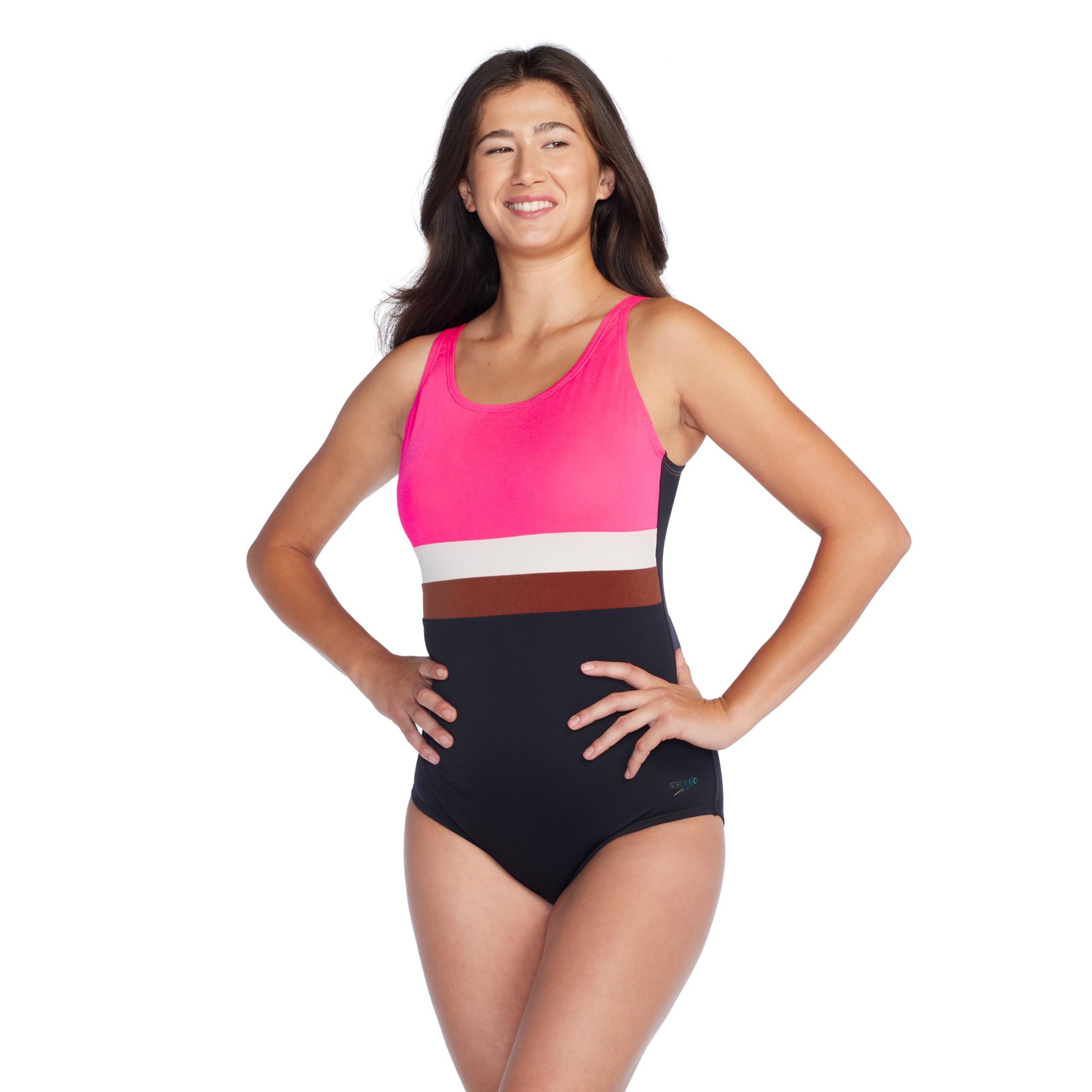 Speedo Women’s Swimsuit One Piece Sweetheart Moderate Cut