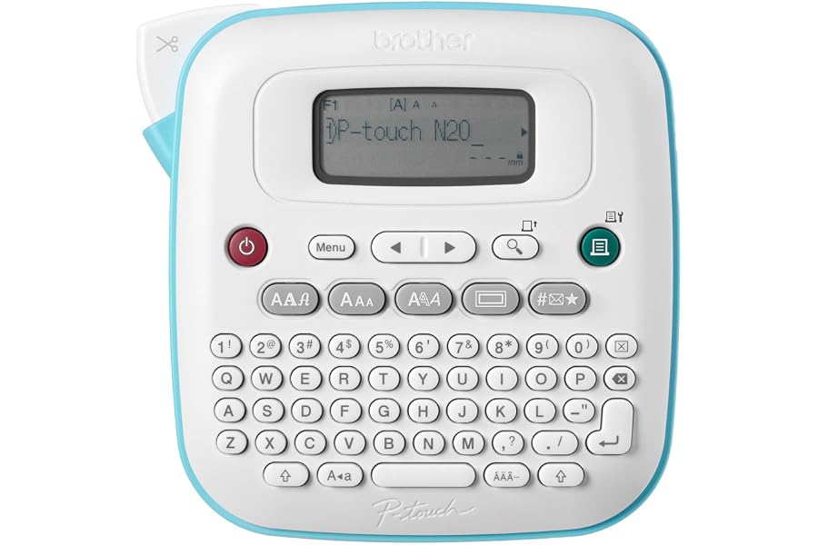 Brother P-Touch PT-N20 Personal Desktop Label Maker, Portable, Handheld and Prints, P-Touch Btag ~½” (12mm) Wide Color Personalized Label Tapes