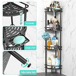 Menintog Standing Shower Caddy-4 Tier Stand with