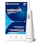 Waterpik Cordless 1100 Rechargeable Portable Water Flosser for Teeth Cleaning and Flossing, Travel, Braces Care, Healthier Gums, Waterproof for Shower, ADA Accepted, WF-30CD White, Packaging May Vary