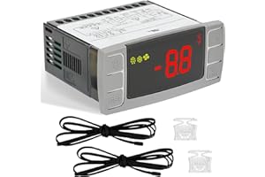 LONGSURE Replacement for Dixell XR06CX-4N1F1 Temperature Controllers, Ideal for 120V 50-60hz Commercial Refrigerators/Freezer,Programmable Digital Thermostat with Sensor Probe & Mounting Hardware