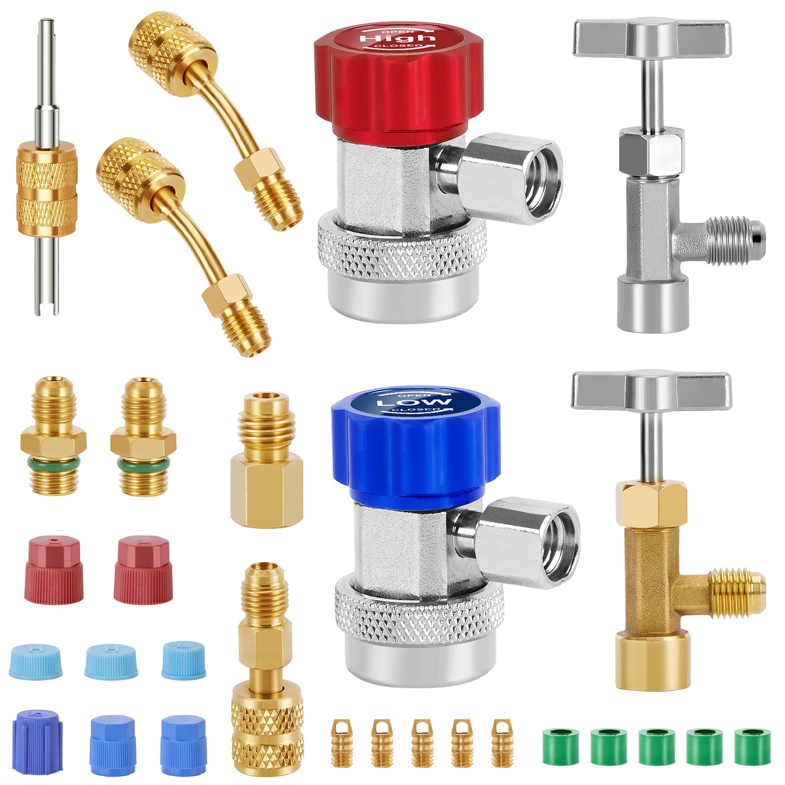 Mua WADEO R134A AC Gauge Hose Conversion Adapters, Including R134A ...