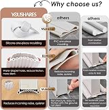 YOUSHARES Door Draft Excluder Silicone 39in White - Bottom Seal view 5