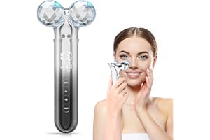 YNIPANDA Microcurrent Facial Device, 5D Microcurrent Face Massager Roller Lifting with Vibration, Beauty Sculpt Skincare Product for face Eye Neck Arm Leg, Gifts for Women Anti Aging Tightening Firming