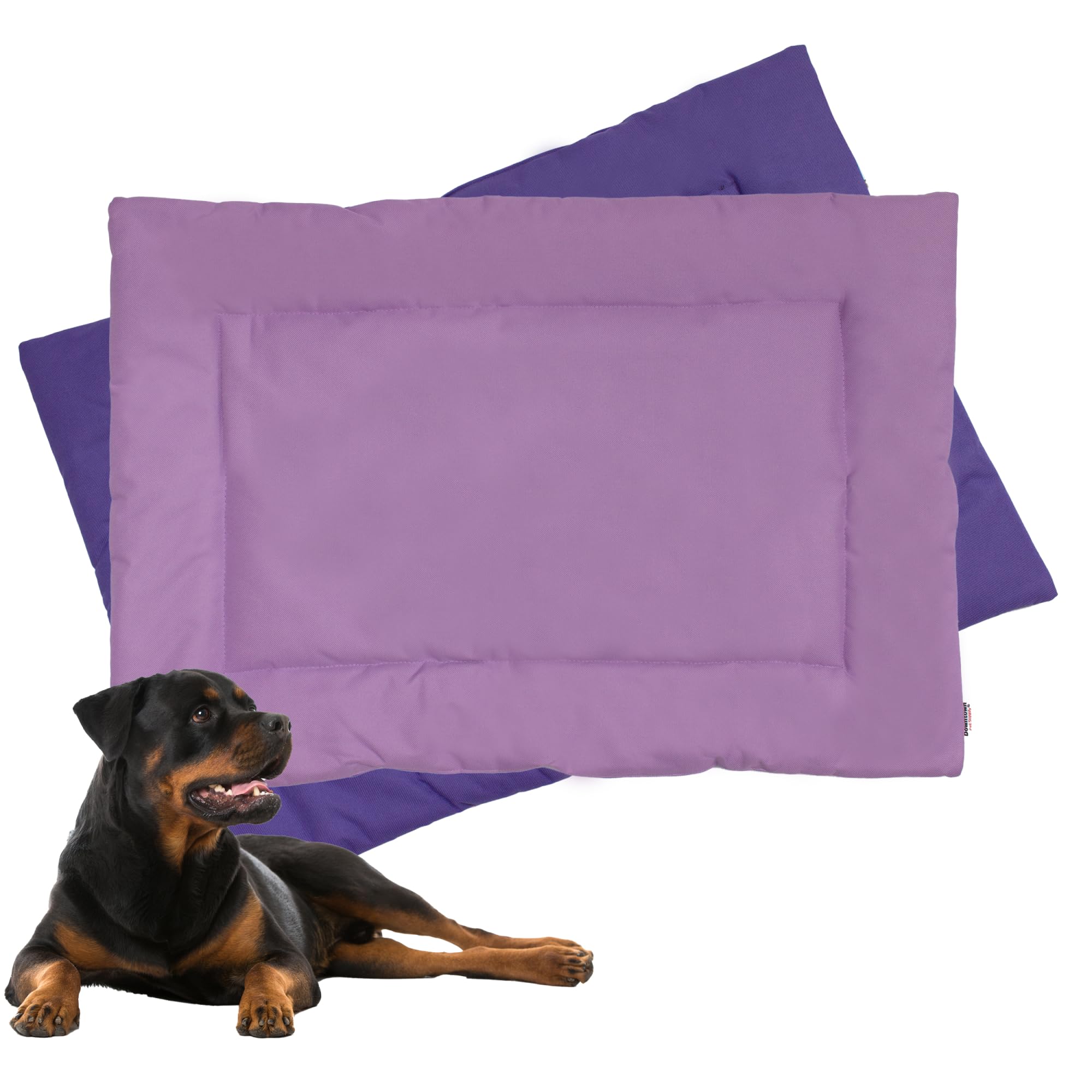 Downtown Pet Supply Dog Crate Pad, 35" x 22" - Waterproof, Ripstop Nylon Dog Crate Mat Chew Proof and Machine Washable - Dark and Light Purple - L โ image 1