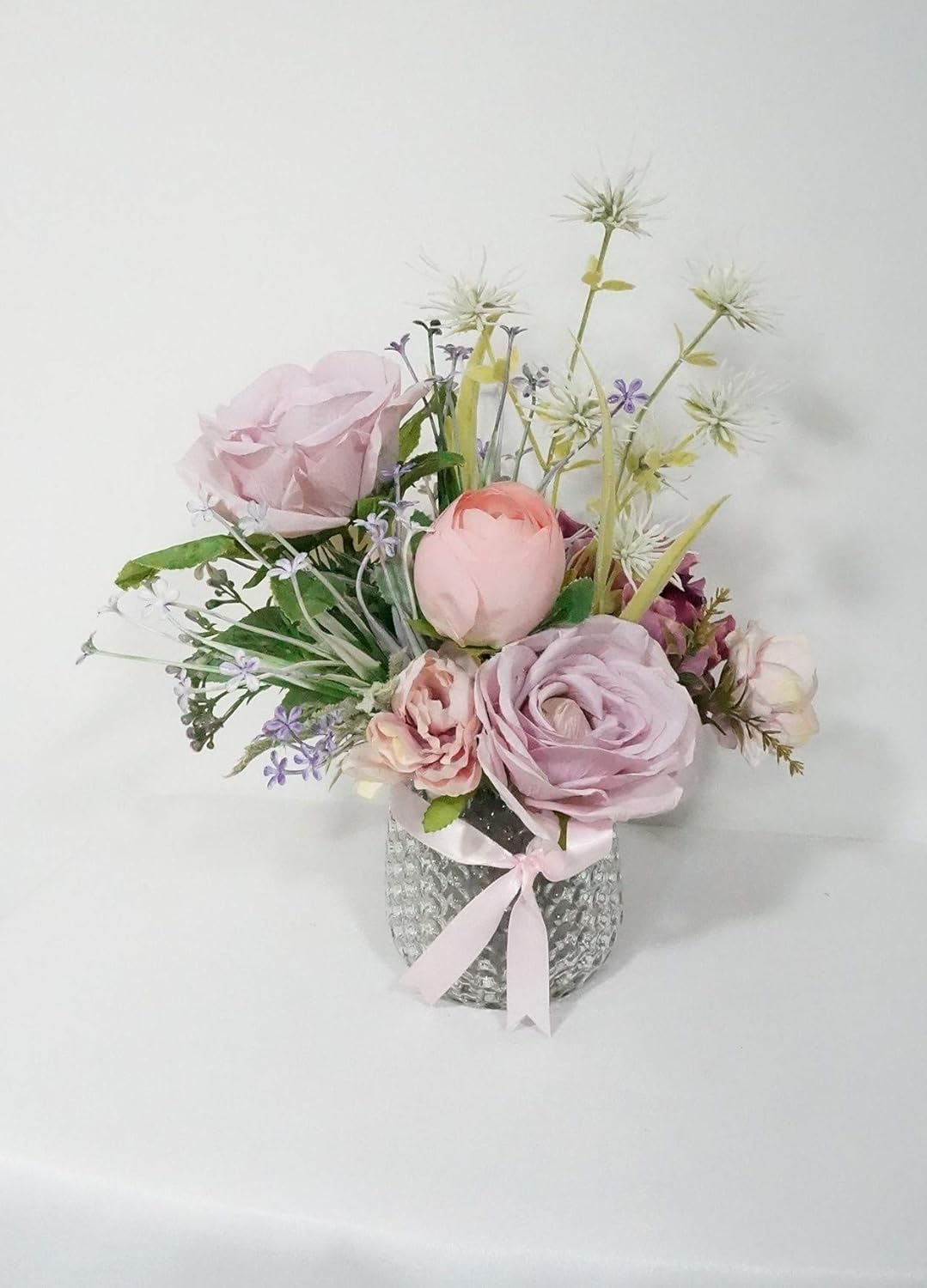 Amazon Com Sweet Home Deco 8 W Silk Floral Arrangement Rose