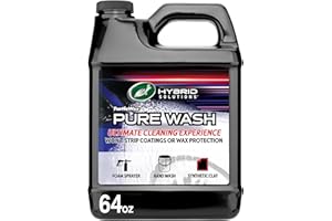 Turtle Wax 54320 Hybrid Solutions Slick-N-Slide Pure Wash, pH Neutral, Extreme Foaming Car Wash Soap, Hand Wash or Foam Cannon Application, Clay Bar Lubricant, Spot Free Clean, 64 oz. (Pack of 1)