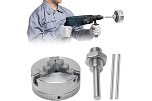 iayokocc Z011 3-Jaw Chuck Mini Lathe Chuck with Connecting Rod and Short Sticks / Z011 4 Jaw Mini Metal Lathe Chuck with Conn