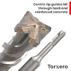 TORXERO 8 PCS Set SDS Plus Bits, 15 Inch Long