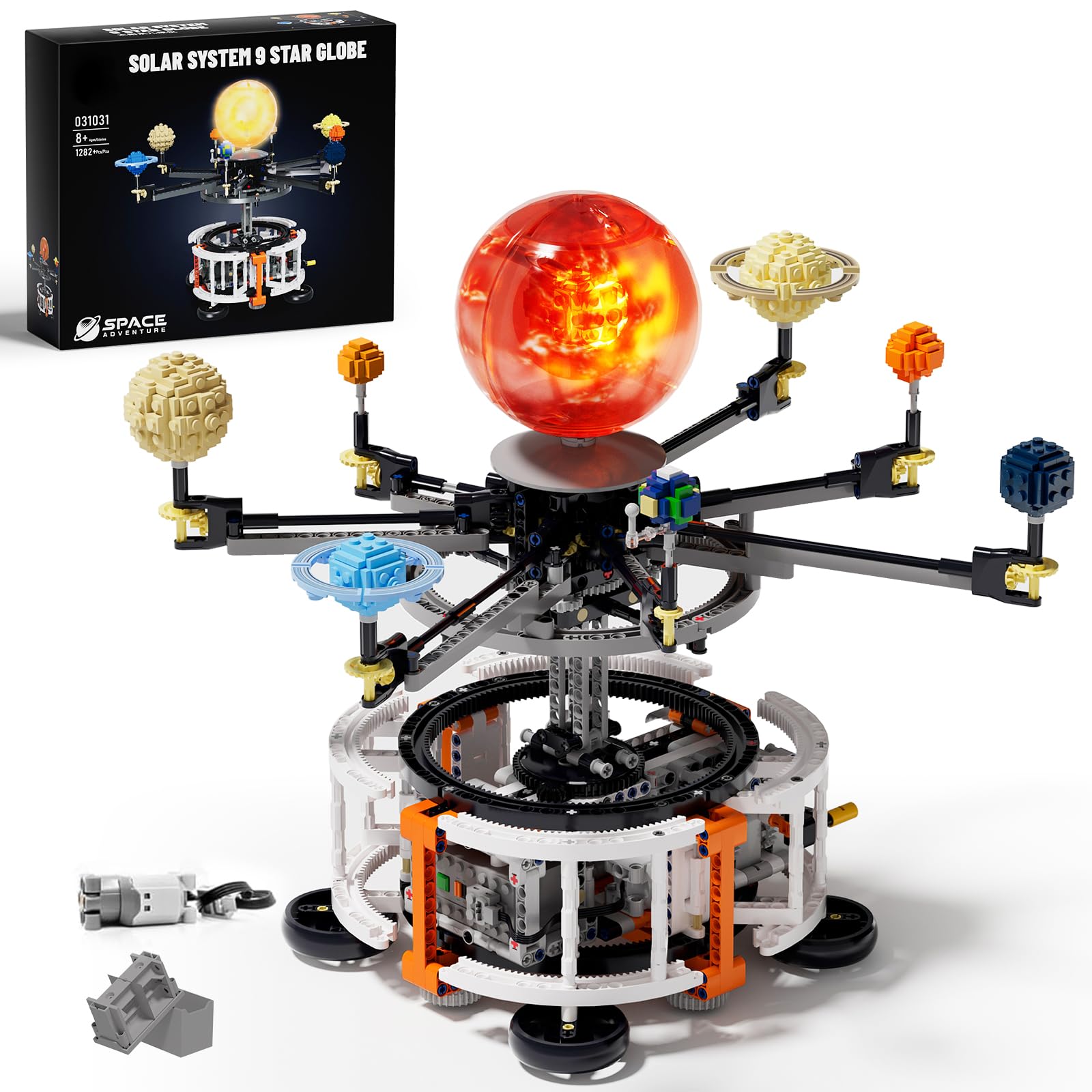 Dual-Mode Spinning Solar System Space Building Kit, STEM Model with ...