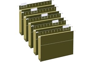 Extra Capacity Hanging File Folders, RAZCC 30 Pack Letter Size Reinforced Hanging Folders with Heavy Duty 1 Inch Expansion for Bulky Files, Filing Cabinet, Adjustable Tabs, Green