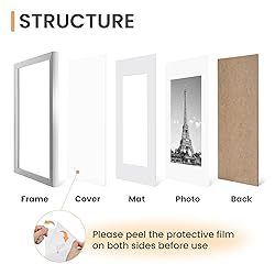 upsimples 11x14 Picture Frame Set of 5, Display