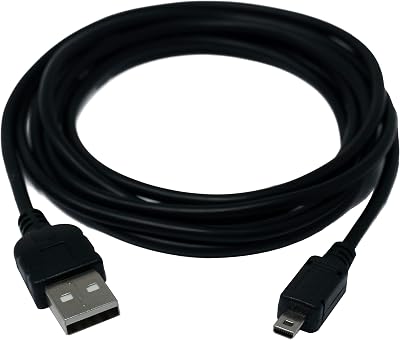 SYSTEM-S USB 2.0 Cable USB-A to Mini-B 8 Pin 180cm Data Sync Charger Cord