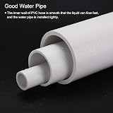 Sourcing Map 1 Inch PVC Rigid Tube 21.4mm ID 25mm OD 9in White High Impact view 6