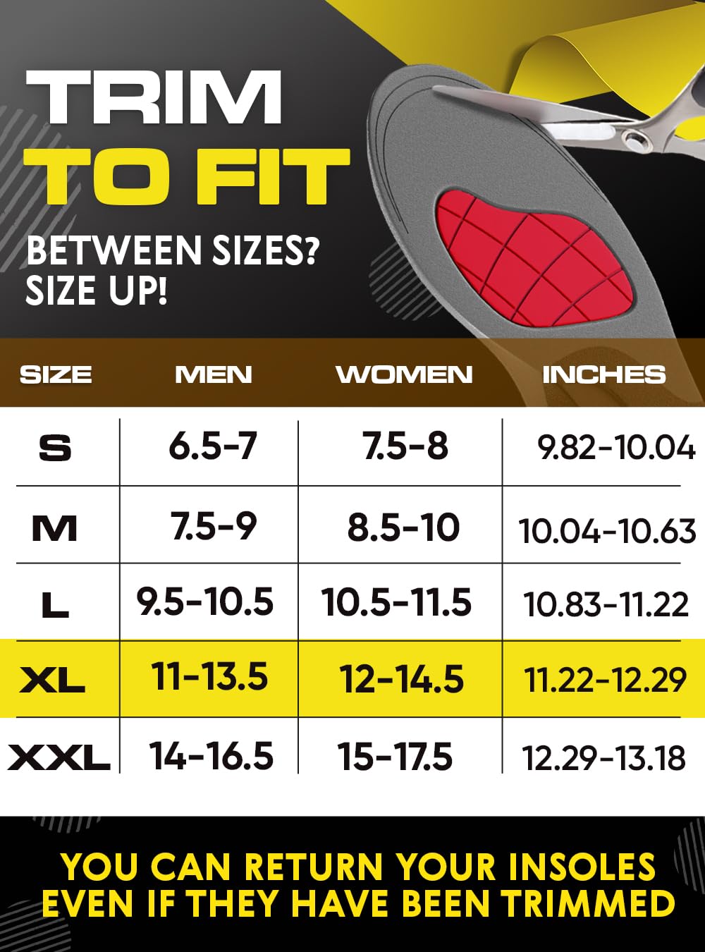 (New) Work Orthotic Insoles - Anti Fatigue Medium Arch Support Shoe Insert Men Women - Plantar Fasciitis Flat Feet - Relieve Foot Pain - Work Boot Insoles Standing All Day (XL, Blue Lines)