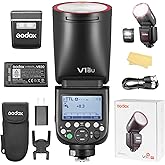 Godox V1 PRO N for Nikon V1PRO-N TTL Flash 2980mAh 76Ws 2.4G Wireless | Godox V1PRO-N Speedlite for Nikon 1/8000s HSS 1.3s Recycle Time HSS 500 Full Power Flashes