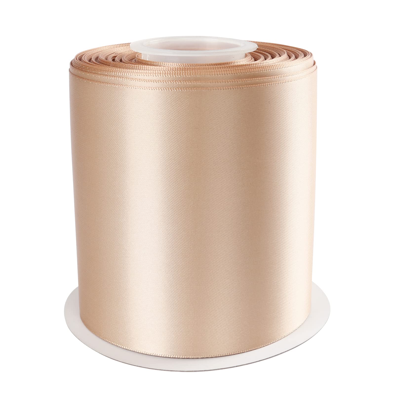 AVANAVA 100mm Wide Ribbon Double Face Satin Ribbon - 22 Meters (835-Tan) — image 1