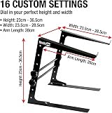 RockJam RJLP1 Adjustable Desk Mounted Laptop Stand DJ Controller Stand Black view 3