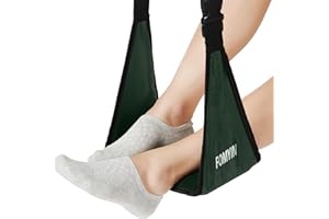 FOMYIN Airplane Footrest with No Feet Clashing Support Design, Portable Travel Foot Hammock to Relax Your Feet, Memory Foam Plane Foot Rest to Relieve Feet Soreness - Long Flights Essentials