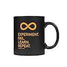 Coffee Mug "Experiment. Fail. Learn. Repeat." - Brown / 11 ounce / B00KZ5ZDEI