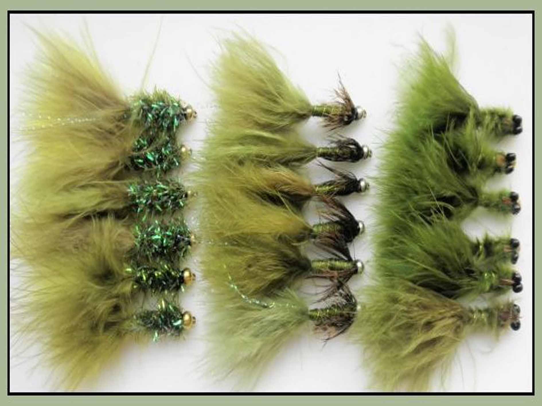 Trout Flies, Lures, 18 Olives, Fritz, Menace & Silver Bead, Size 10, Fly Fishing