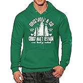 Mainfini Mens Christmas Hoodies Fleece-Lined Funny Printed Adult Graphic Pullover with Pocket (S-XXL)