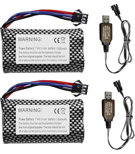 Rc Boot AMZZN 7.4V 3000mAh 15C 2S SM-3P Plug Li-ion Battery With USB Charger For DE43 DE60 9500E RC Cars And Trucks Huina 1575 RC Engineering Vehicle RC Toy Lipo Ladegeru00e4t