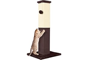 YULOYI Cat Scratching Post, 32 Inch Cat Scratching Post for Large Cats, Cat Scratcher with Nature Sisal, Cat Scratch Post for Indoor Large Cats and Kitten, Brown