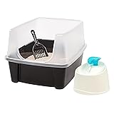 IRIS USA Open Top Cat Litter Box with Scoop and