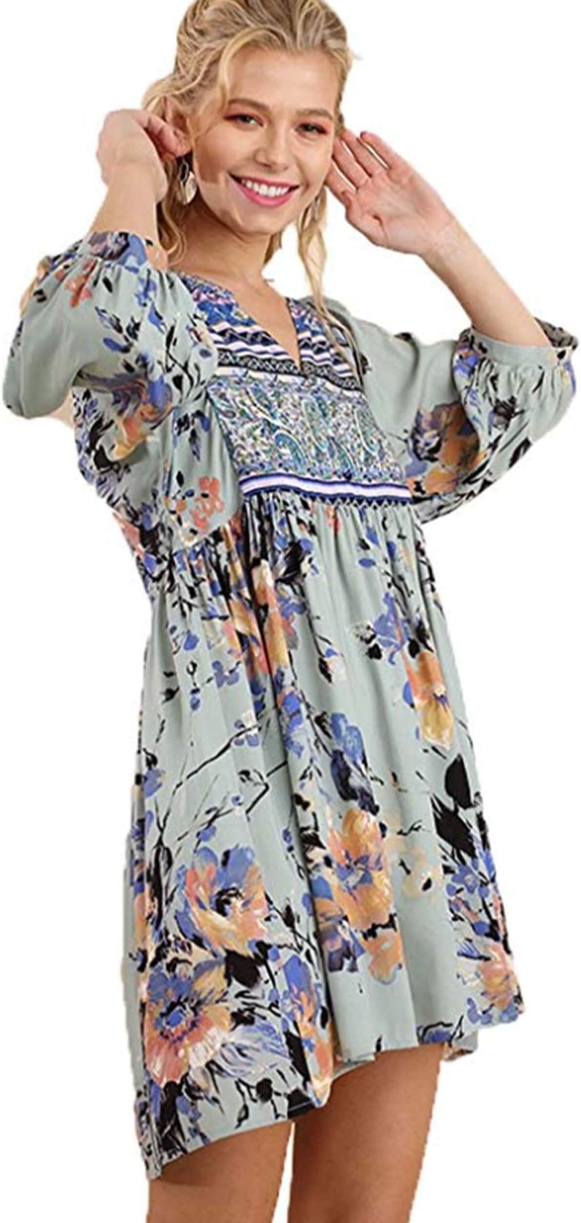 Umgee Women's Bohemian Tunic or Dress