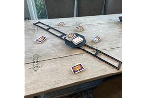 BIYQFCR Game Glider for Cards, Multi-Color Slider Original, Portable Card Game Glider with 5 Rails, Sliding Cards Effortlessly, Easy to Install (Black)