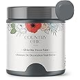 Country Chic All-in-One Chalk Paint for Furniture, Cabinets, Home Decor, Eco-Friendly, Matte Finish, Built-In Primer & Top Coat for Wood, Metal - Hurricane (Cool Grey) - 4 oz (118 ml)