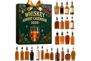 Whiskey Advent Calendar, 2025 Upgrade Christmas Advent Calendar Boxes, 24 Days Open without Repetition Whiskey Ornaments for 