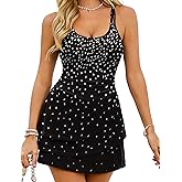 Arolina Women One Piece Swim Dress Tummy Control Modest Swimsuit Swim Skirt Bathing Suit