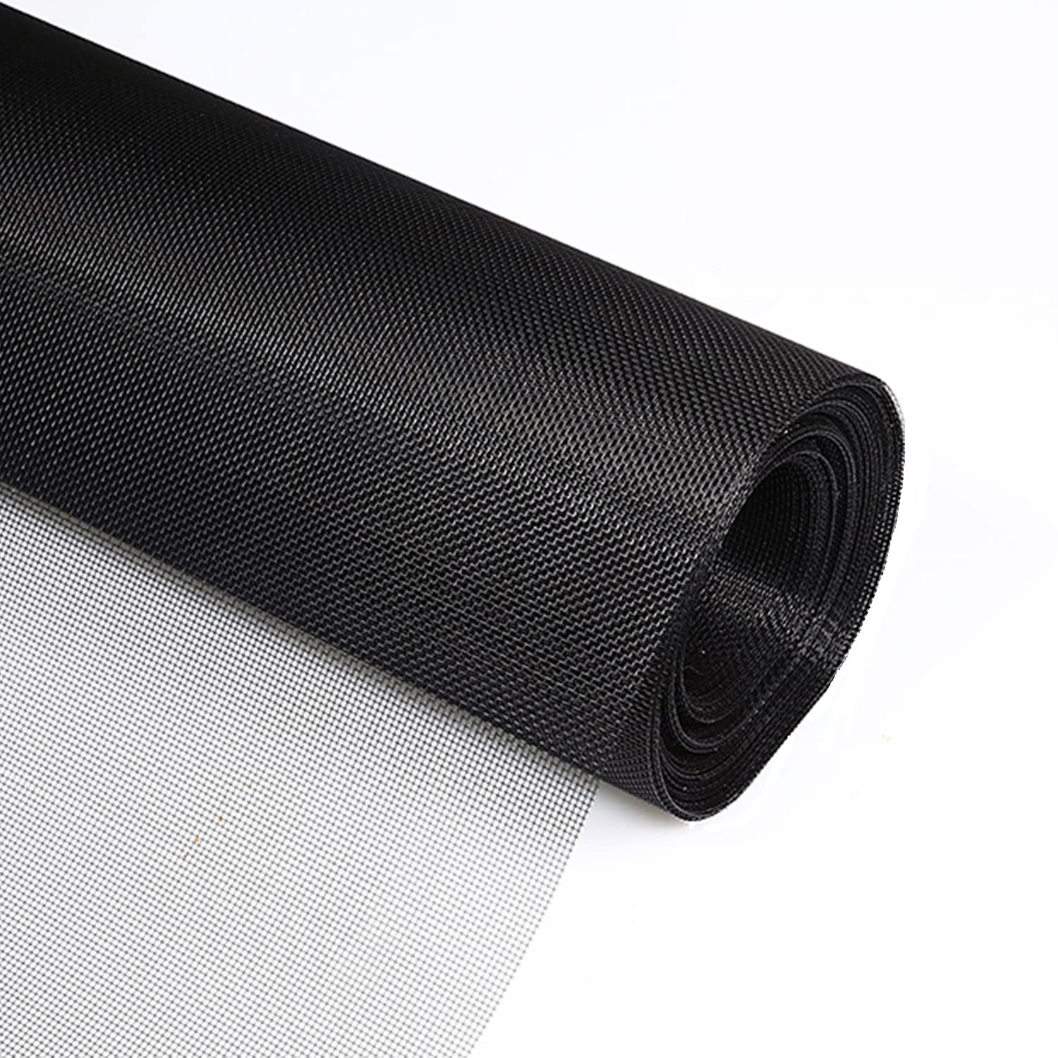 Fly Screens for Windows - Black Fiberglass Mesh (120cm*250cm), Replacement Window Net, Cut to Size