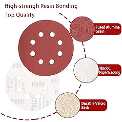Akjwp 5-Inch 8-Hole Sanding Disc Hook and Loop