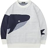 Vamtac Mens Oversized Sweater Vintage Graphic Pullover Crewneck Knit Jumper Y2K Unisex Streetwear 2025 Fall Tops