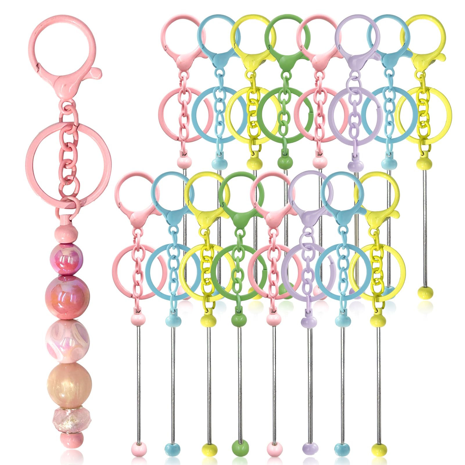 Photo 1 of ***MISSING PARTS***
DNLEGULI 28 Pcs Beadable Keychain Bars - Keychain Making Kit Bulk - Metal Beaded Keychains for Crafting - Diy Key Chain Supplies - Blank Keychains Bars for Beads - Beadable Items (Candy)