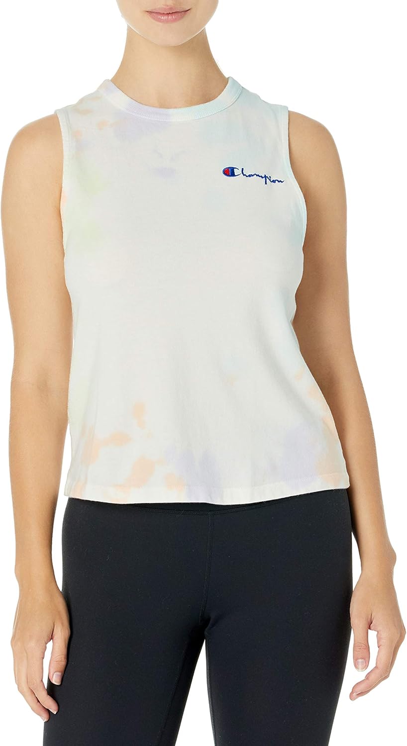 Champion Women's The Boyfriend Muscle TeeCloud Dye TShirt Amazon.co
