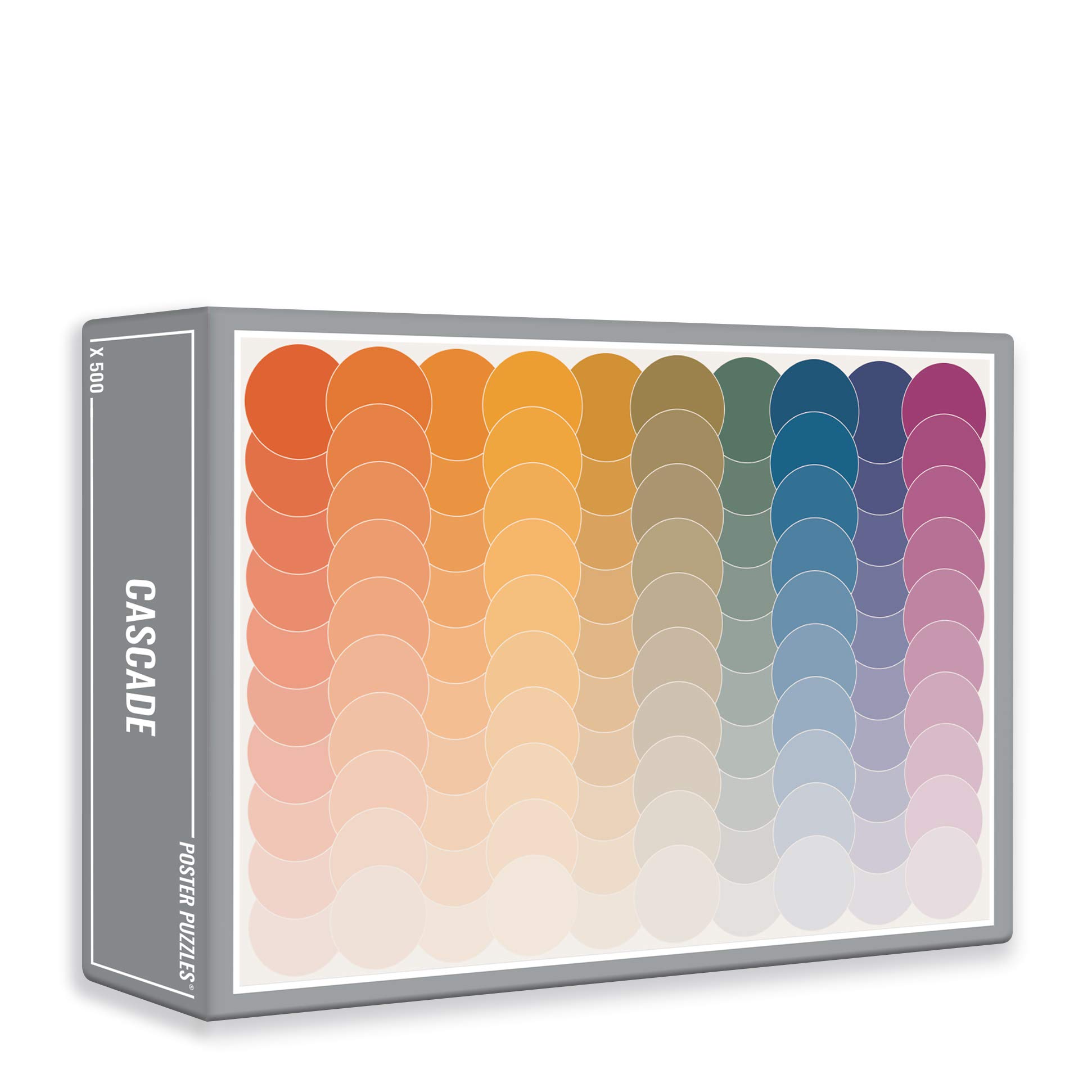 Cloudberries Cascade Fun and Simple 500 Piece Gradient Jigsaw Puzzle for Adults with a Cool Rainbow Design (500 Piece)