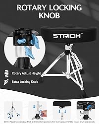 STRICH Saddle Drum Throne Seat, Swivel Adjustable